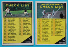 1961 Topps MLB Baseball Checklists #361 & 437 NO CREASE(S) Unmarked Soft Corners