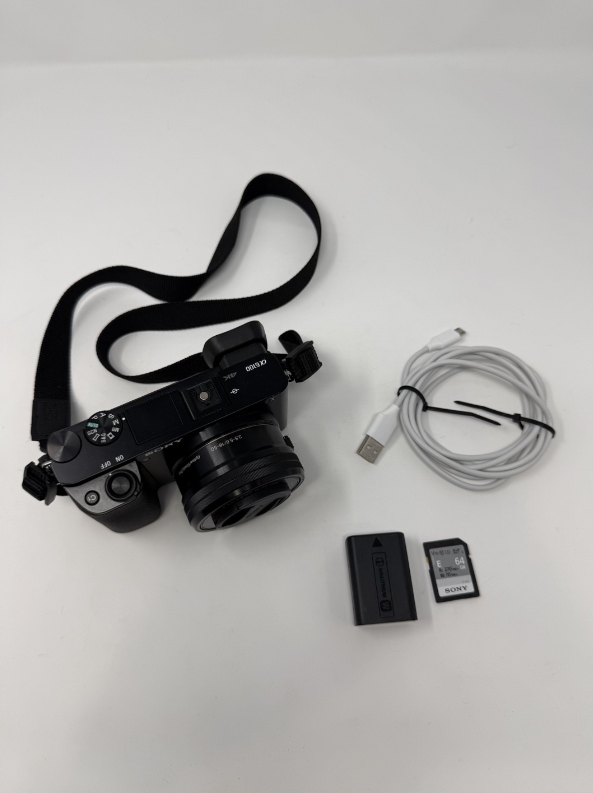 Sony Alpha a6100 Mirrorless Camera with 16-50mm Lens (Shutter count only 131)