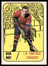 Dick Duff 1967-68 Topps #2 Montreal Canadiens VG+ Light Crease Scratches