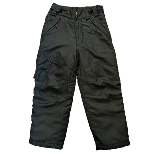 ATHLETECH Snow Ski Pants~Boys Size 8~Black~Insulated~Ruched~Snowboarding