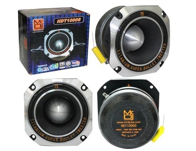2 MR DJ HDT1000S 4'' Titanium Horn Bullet High Compression Tweeter Car Van ATV
