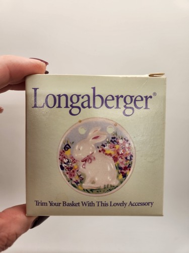 NOS Longaberger 1998 Easter Basket Bunny Tie-On 35637 - Picture 2 of 6