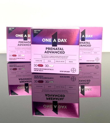 Lot of 3x One A Day Prenatal Advanced Multivitamin w/ Brain Support 30 & 30 Tabs