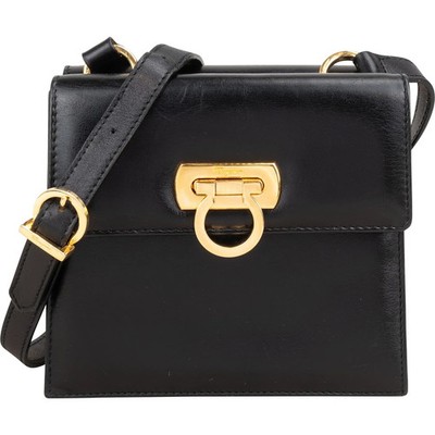 Salvatore Ferragamo Leather Gancini Flap Crossbody Bag Tasche