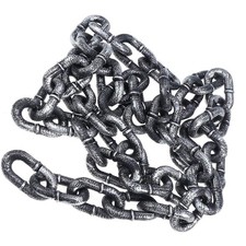 Halloween Chain, 3.2 FT Halloween Props Fake Chains, Plastic Chain Links for Dec