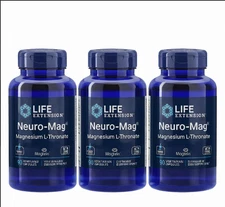3 PACK Neuro-Mag Magnesium L-Threonate from 2000 mg Magtein - Life Extension