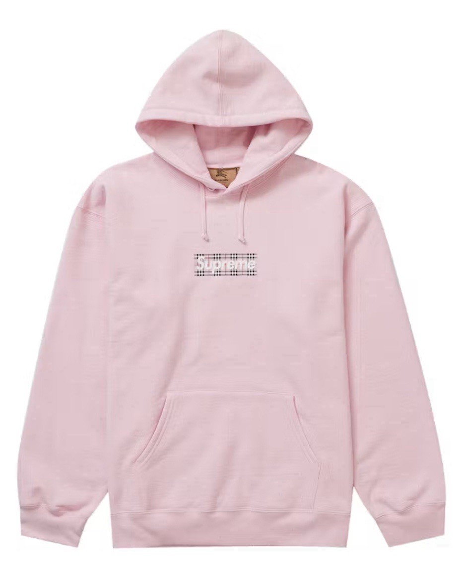 Supreme x Burberry Box Logo Pink Hoodie DS Size M | eBay