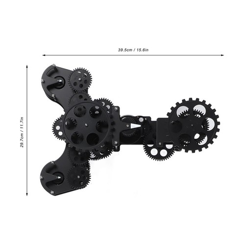 (Black)Clock Big Wheel Gear Clock Delicate European Style Retro Easy To For - Picture 11 of 23