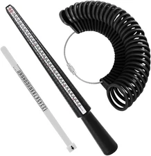 Ring Sizer Measuring Tool Set with Mandrel and Ring Gauge for Jewelry Making