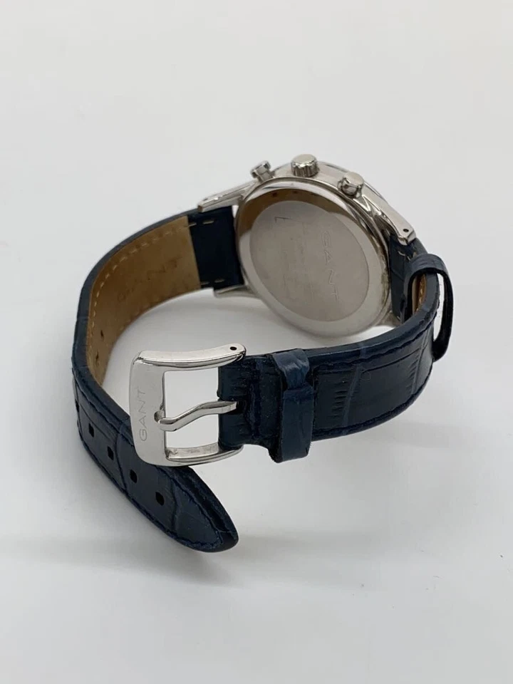 GANT GT005 Quartz Analog Watch Blue Dial Navy Leather Stylish Excellent JAPAN - Image 4 of 4