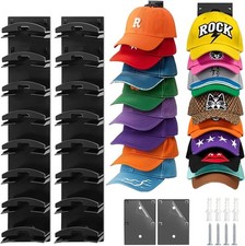 2 Pack Hat Organizer for Baseball Caps, Hat Rack for Wall with Strong Adhesive