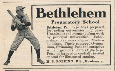 Magazine Ad - 1914 - Bethlehem Prep school for boys - Bethlehem, PA
