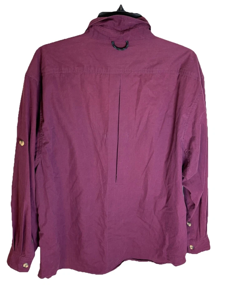 Exofficio Rojo Utilitario Mulit Bolsillo Manga Larga Aire Libre Senderismo Mujer’s Talla XL Foto 2 de 4