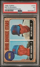 1968 Topps Mets Rookies Nolan Ryan Jerry Koosman #177 PSA 3 VG HOF