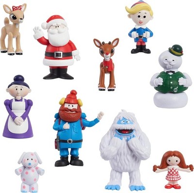 Rudolph the Red-Nosed Reindeer Figure Set 10-Piece Figure Set Kids Toys for Ages