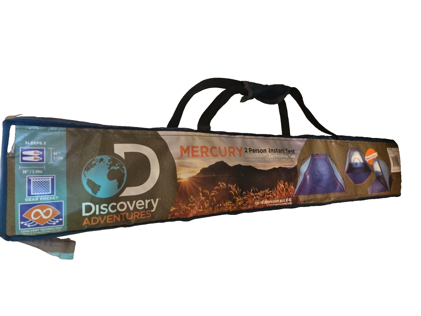 Mercury 2-Person Instant Tent Outdoor Camping Fishing 98' x 44" x 47" sleeps 2