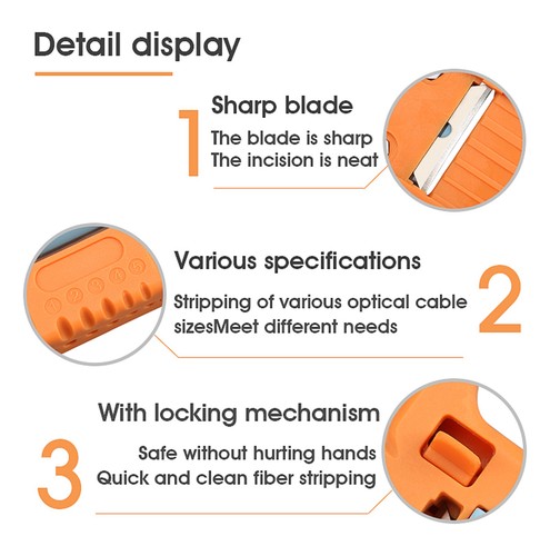 1.9mm to 3.0mm Optical Fiber Stripper Ribbon Fiber Cable Stripper Loose Tool s - Afbeelding 7 van 14