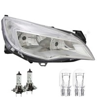 Scheinwerfer Rechts Chrom H7/H7/W21/5W FüR Opel Astra J P10 Inkl. Osram Lampen