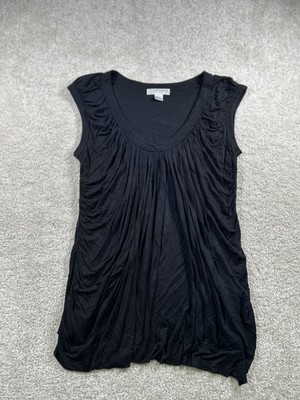 Kenar Womens S Sleeveless Pleated Tunic Top Lightweight Blouse WhimsiGoth Witchy