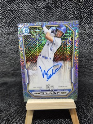 2026 Bowman Chrome Warren Calcano Auto #BMA-WC Mojo Refractor - Royals
