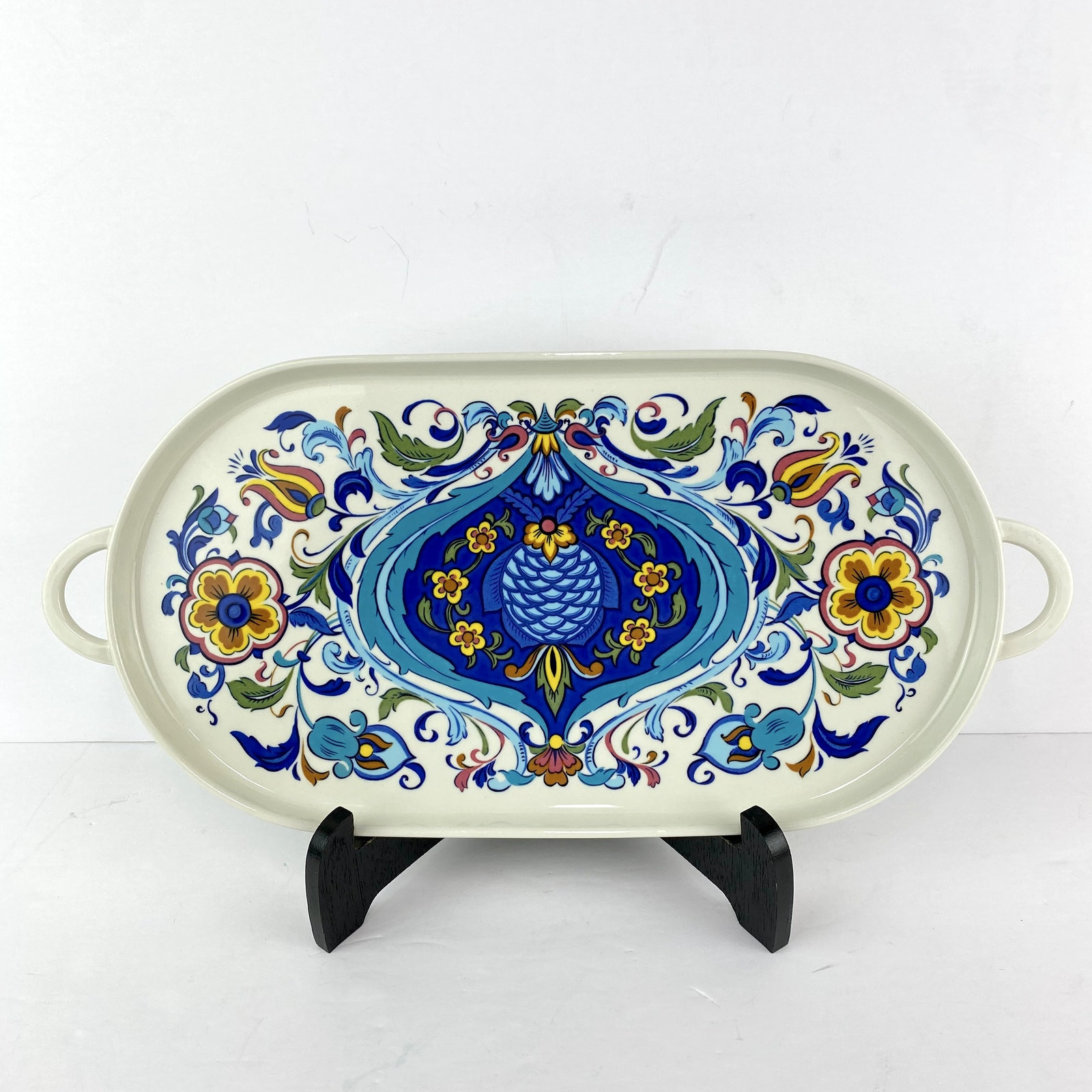 Villeroy & Boch Izmir 1973 Hand Painted Serving Tray with Handles
