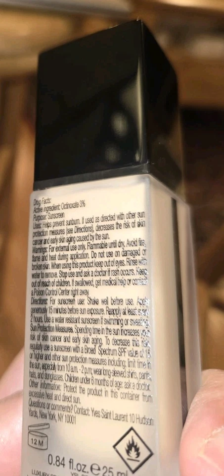 Yves Saint Laurent All Hours Foundation - BR50 (Cool Honey) New 0.84 oz RP: $65 - Image 3 of 4