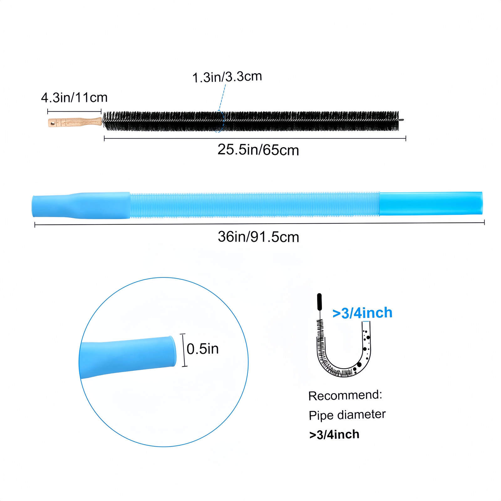 Dryer Vent Cleaner Kit Vacuum Hose Attachment Brush Lint Remover Power Washer U*