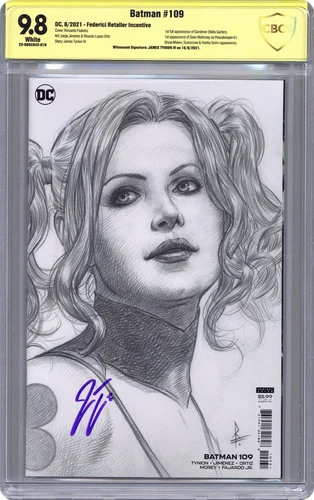 Batman #109D Federici 1:25 Variant CBCS 9.8 SS Tynion 2021 22-0692A42-076
