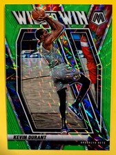 2020-21 Mosaic 07/10 Will to Win Green Fluorescent #1 Kevin Durant Nets gold