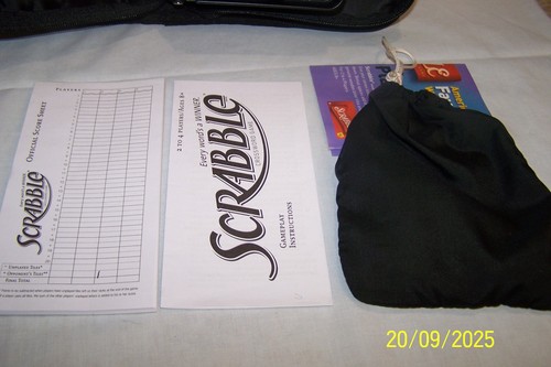 SCRABBLE TRAVEL EDITION FOLIO REISSVERSCHLUSS ETUI MINI DRUCKKNOPF STEINE SPIEL KOMPLETT - Bild 8 von 8