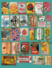 30 1:24 Scale Vintage Shop Stickers   Diorama...