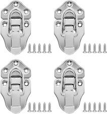 4 Pack Chest Latches Hardware Silver Hasp Latch Vintage Luggage Latch Chest Trun