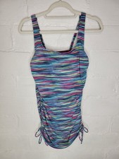 Lands' End Women's Size 10 Swimsuit One Piece Adjustable Straps Ruched Sides