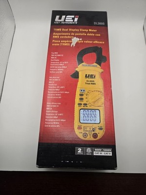 UEi DL389B True RMS Dual Display Clamp Meter with Temperature Brand New