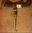 Antique WW2 German K98 Bayonet & Sheath, Green Canvas Frog, Buckle, & Belt! 1940
