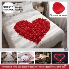 1000x Red Silk Rose Petals Flower for Wedding Party Decor Romantic Confetti USA