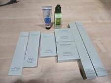 L Occitane 9-pc Travel Set Hand Cream Body Lotion Sewing Kit Comb Dental Set