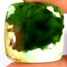 20.40Cts.100 Natural Super Chrome Chalcedony Cushion Cabochon 21x21x6mm Gemstone