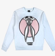 Looney Tunes Sweatshirt Unisex M Blue Warner Bros Bugs Bunny Sweater Crewneck
