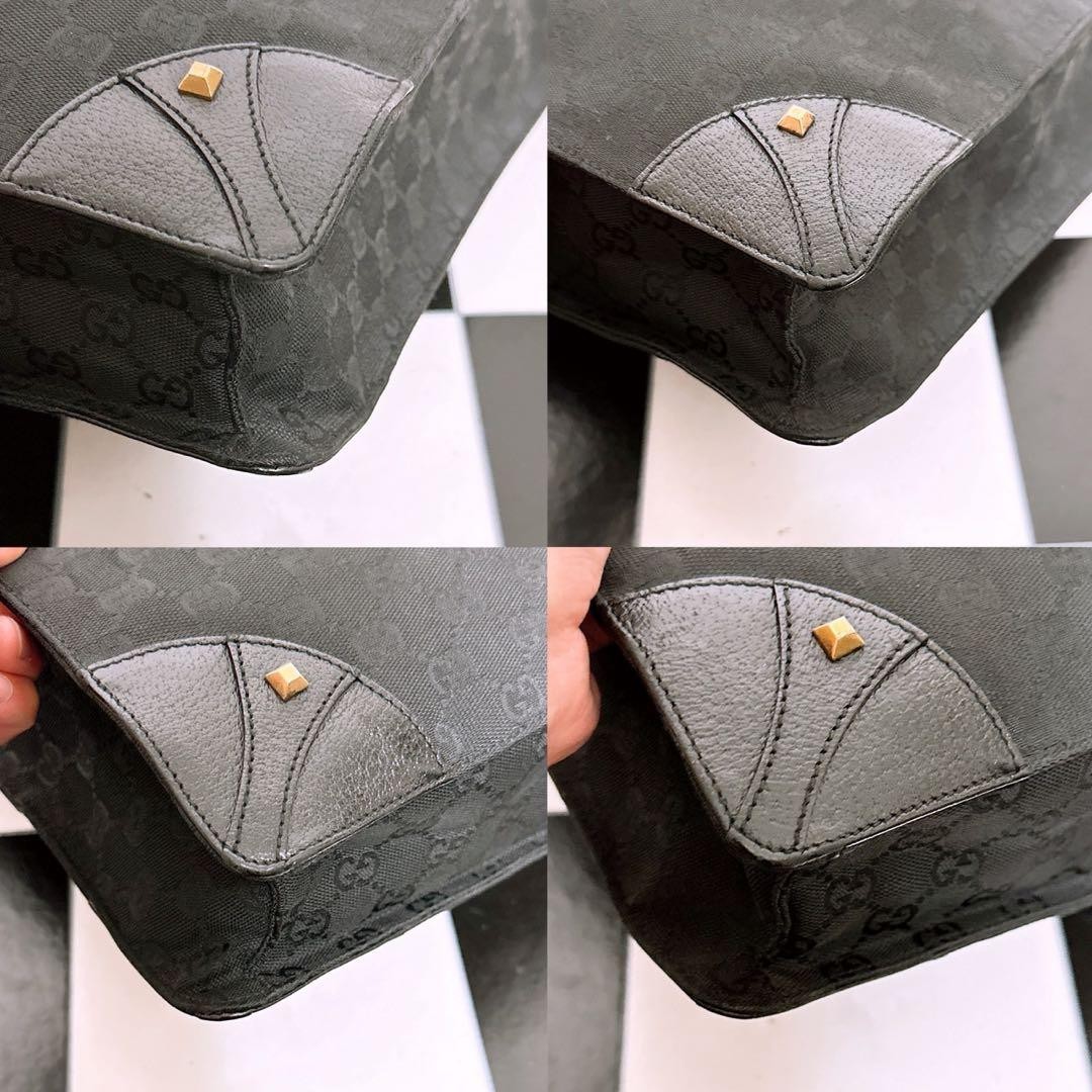 GUCCI GG Canvas Tote Bag Leather Handles A4 Size Excellent Condition thumbnail 7