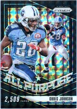 CHRIS JOHNSON 2024 PANINI PRIZM BLACK FINITE ALL PURPOSE SP 1/1 TITANS