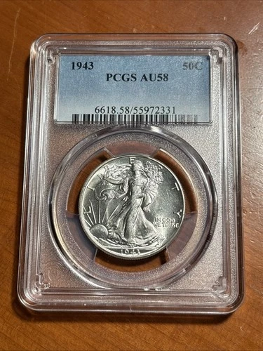 1943 50 C Walking Liberty Half Dollar - PCGS AU58