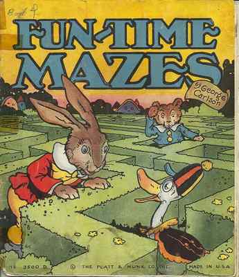 GEORGE CARLSON ART - FUN TIME MAZES - PLATT & MUNK 1937