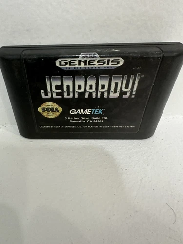 Jeopardy (Sega Genesis, 1992) Good Condition Loose Cartridge Tested N Working