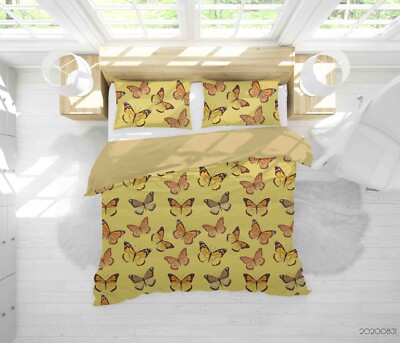 3D Butterflies Flying Pattern Quilt Cover Set Duvet Cover Bedding Pillowcases