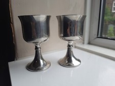 Pair of Vintage Silver Plated Goblets By Ianthe. Excellent condition