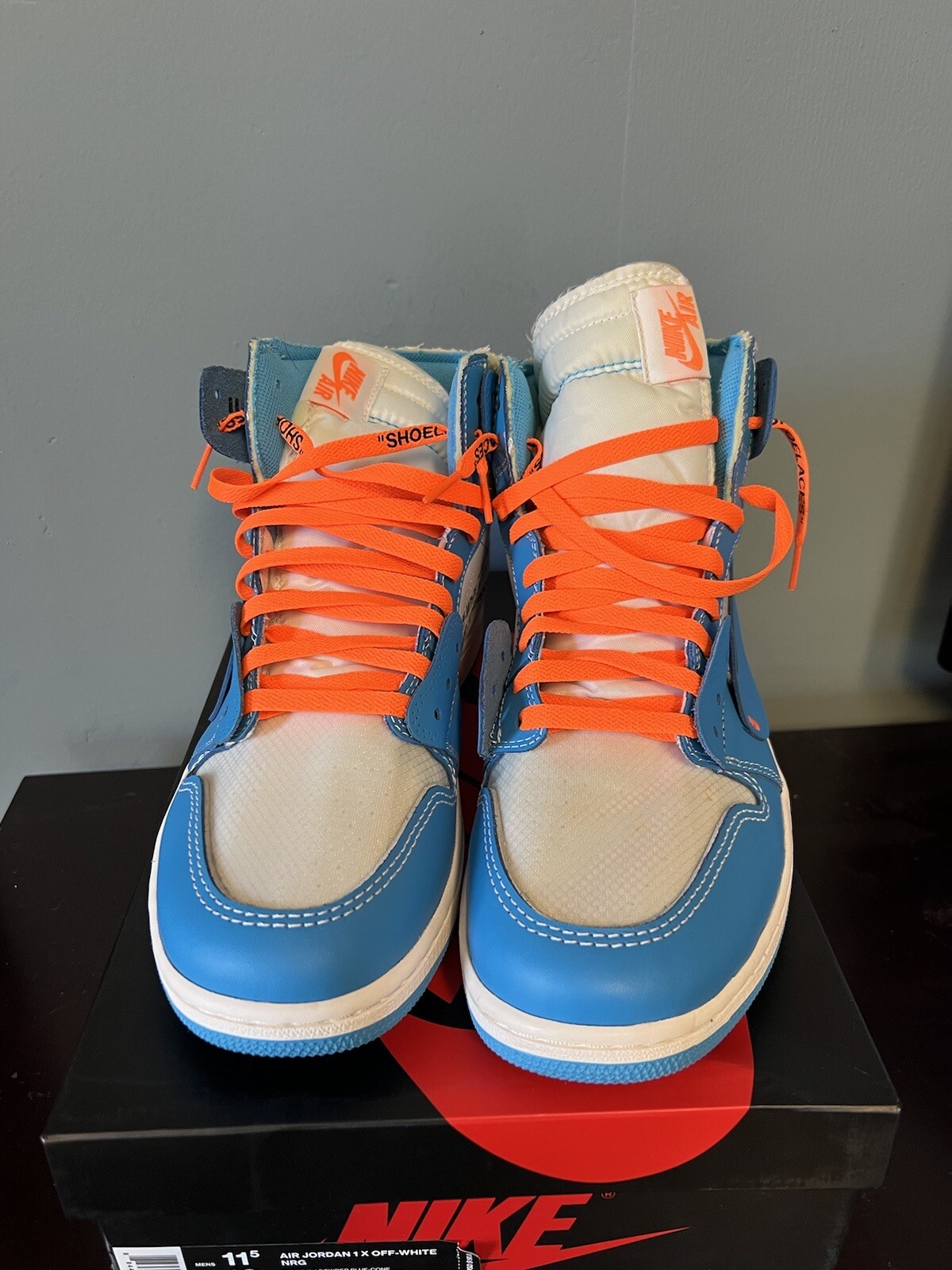 OFF WHITE X NIKE Air Jordan 1 x bianco sporco NUOVO DI ZECCA NUOVO IN SCATOLA