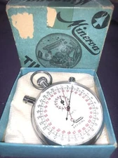 Vintage Minerva Stop Watch Rattrapante Split Timer Rally Time Stopwatch