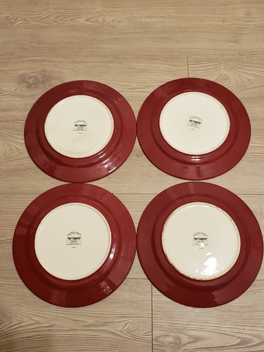 Lot Set Of 4 Pier 1 Imports Josephine Dinner Plates 11" Ironstone hand painted - Picture 6 of 12