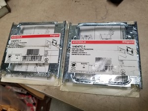 LOT-OF-2-WIREMOLD-LEGRAND-V4047C-1-SINGLE-GANG-DEVICE-PLATE-SNAP-ON-IVORY